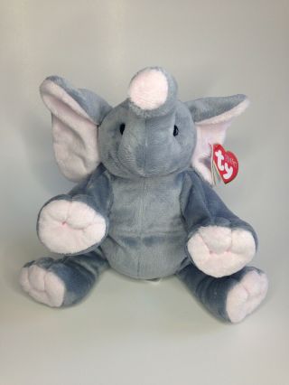 Ty Pluffies Winks Elephant Grey 8 " Plush Toy Stuffed Animal 2016 With Tag