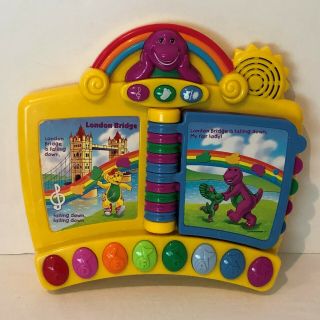 Barney Musical Nursery Rhymes Toy Piano Book Electronic Interactive Mattel