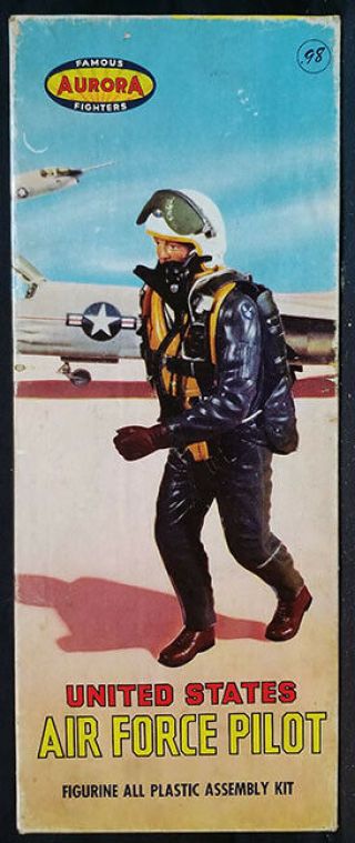 Vintage Aurora 409 1/8 United States Air Force Pilot Model Kit