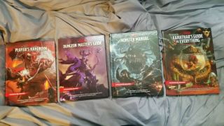 Dungeons And Dragons 5e 5th Edition Core Rulebook Set Of 4 Books Great Shape