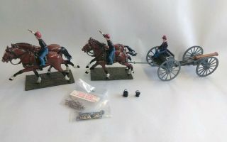 Fusilier Hand Painted Miniature American Civil War Confederate 4 Horse Artillery