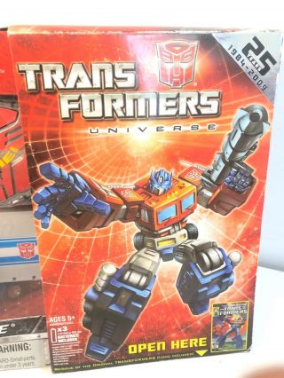 Transformers Universe 25th Anniversary G1 Optimus Prime MISB Hasbro VHTF 3