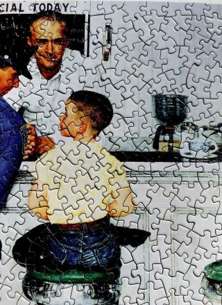 Saturday Evening Post Norman Rockwell The Runaway Jigsaw Puzzle 500,  Complete 2