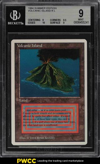 1994 Mtg Summer Edition Dual Land Volcanic Island R L Bgs 9 (pwcc)