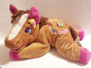 Lisa Frank Plush Horse Rainbow Chaser Jumbo Beans 22 " Vintage 1998