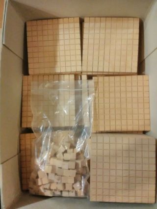 Eta Base 10 Blocks Set Of 160 Wooden Cubes And Flats W/ Books And Work Mats U