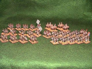 15mm Napoleonic French Infantry And Cavalry With Bavarian Infantry; Painted