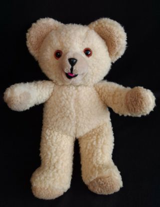 Vintage 1986 Russ 10 " Snuggle Plush Teddy Bear Advertising
