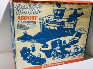 Vintage Fisher Price Little People Airport 1980 w/ Box 2502 4