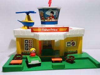 Vintage Fisher Price Little People Airport 1980 w/ Box 2502 6