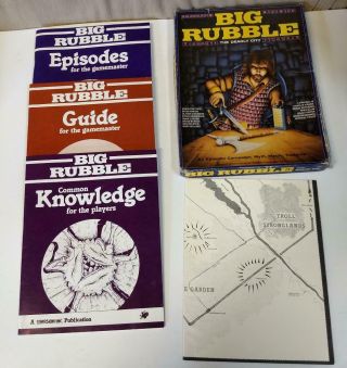 Runequest Big Rubble The Deadly City Boxed Set 3 Books 1 Map 4022 - X 1983