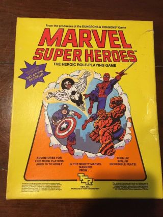 Marvel Superheroes Heroic Rpg Game 1984 Tsr Plus Expansions Unpunched