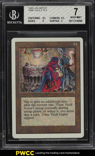 1993 Magic The Gathering Mtg Unlimited Time Vault R A Bgs 7 Nrmt (pwcc)