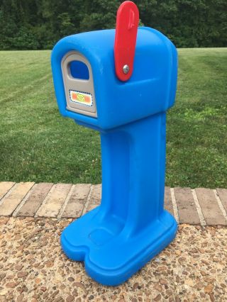 Step 2 Little Tikes Tykes Blue Plastic Toy Mailbox Vehicle Size Htf Postal Mail