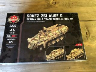 Brickmania Wwii Sdkfz 251 Ausf D German Camo Half Track Ww2 Lego 3 In 1 Kit