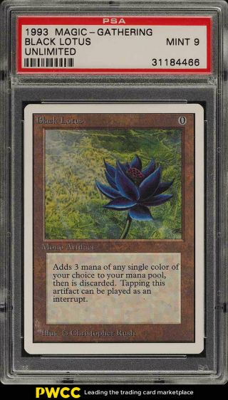 1993 Magic The Gathering Mtg Unlimited Black Lotus R A Psa 9 (pwcc)