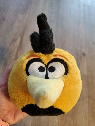 Vguc - 5” Angry Birds W/ Sound Plush Yellow Orange Bubbles Bird Rovio