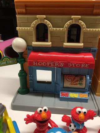 2010 Hasbro Sesame Street Playset Mr.  Hooper ' s Store 13 Figures Trash Truck Bus 6