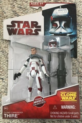Star Wars The Clone Wars Clone Commander Thire Action Figure 3 3/4 Inch