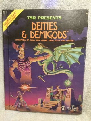 1980 Book Tsr Deities & Demigods Heroes From Myth & Legend Advanced D&d 144 Pgs.