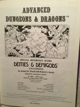 1980 Book TSR Deities & Demigods Heroes From Myth & Legend Advanced D&D 144 Pgs. 2