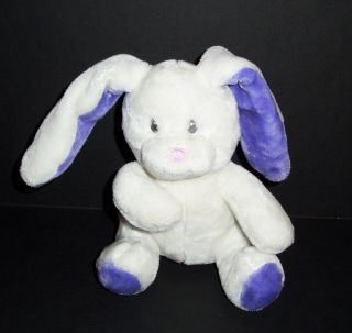 FLAW Little Miracles Bunny Plush Baby Blanket Sweet Snuggles Purple Flowers 2