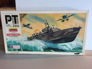 Lindberg Motorized Plastic Model Kit “pt 109” Us Navy Torpedo Patrol Boat