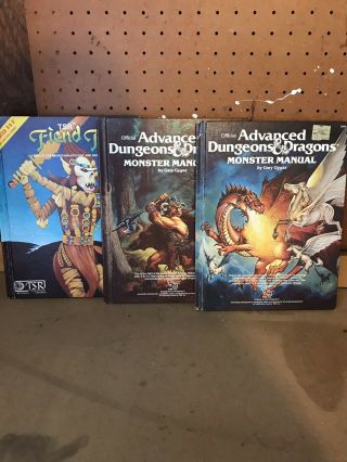 Set Of 3 Advanced Dungeons & Dragons Monster Manuals 1st Edition - Make Offer