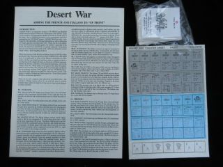 Up Front Desert War Gamette Expansion Complete Avalon Hill 1984 Board Game Wwii