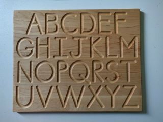 Montessori - Homeschool Wooden Alphabet Tracing Board