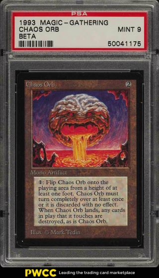 1993 Magic The Gathering Mtg Beta Chaos Orb R A Psa 9 (pwcc)