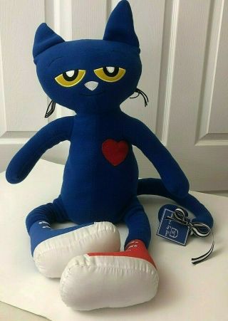 Pete The Cat Stuffed Soft Plush Toy Doll Blue 30 Inches Tennis Shoes