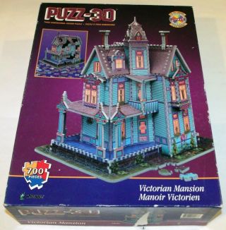 Puzz 3d Victorian Mansion Wrebbit 1994 100 Complete Puzzle 3 Dimensional
