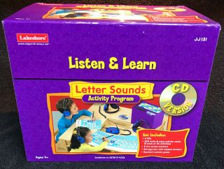 Lakeshore Listen & Learn Letter Sounds Activity Program Jj131 Classroom Set
