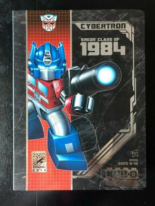 2014 Sdcc Exclusive Transformers Kre - O Kreon Class Of 1984 Yearbook