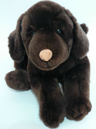 Animal Alley Chocolate Lab Retriever Realistic Stuffed Plush Puppy Dog 18 "