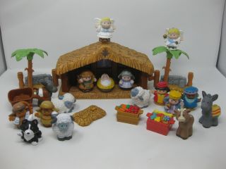 2002 Fisher Price Little People Deluxe Christmas Story Nativity Set Music/ Light