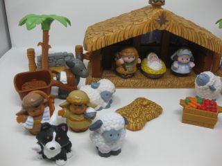 2002 Fisher Price Little People Deluxe Christmas Story Nativity Set Music/ Light 2