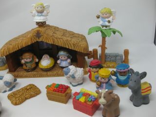 2002 Fisher Price Little People Deluxe Christmas Story Nativity Set Music/ Light 3