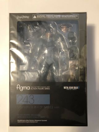 Figma 243 Metal Gear Solid 2 Sons Of Liberty Solid Snake Figure Authentic