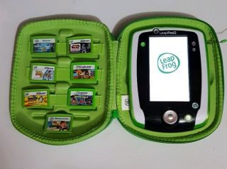 Leapfrog Leappad 2 Learning Tablet With 7 Games Cartridges Boy Games & Case