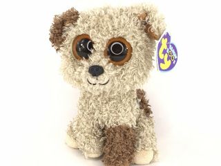 Ty Beanie Boos Curly Rootbear Dog 6” Plush Toy Purple Tags