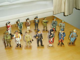 Set Of 14 Del Prado Die Cast Metal Soldiers -