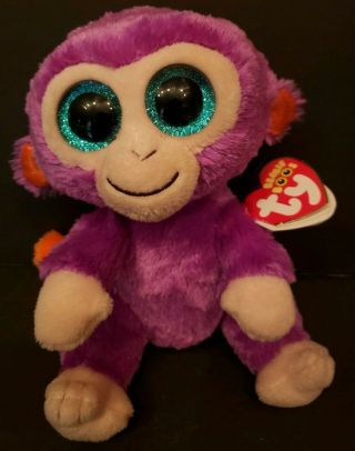 Ty Beanie Boos " Grapes " The Purple Monkey 6 " Plush