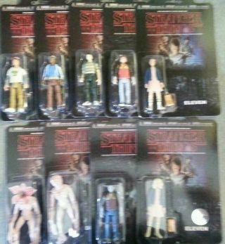 Set Of 9 Stranger Things Funko 3.  75 " With Eleven Will Demogorgon Chase Figures