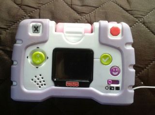 Fisher Price Digital 4X Zoom Photo/Video Camera Purple Kid Tough See Yourself 2