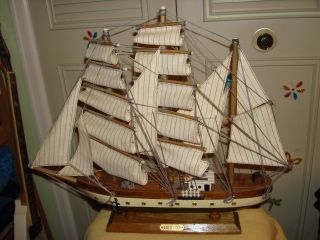 Wood Gorch Fock Model Ship Boat