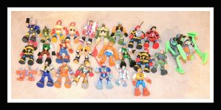 ❤️big Vtg Rescue Heroes Fisher Price Mattel Action Figures Vehicle Toys Lot❤️