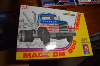 Amt 1/25 Mack Dm800 Tractor Truck Model Kit W/brockway 457 Resin Cab Conversion