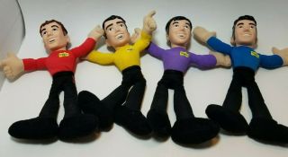 The Wiggles 2008 Play Along Dolls Vinyl/plastic Heads 9 " Set Of 4